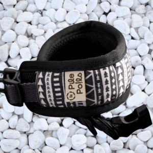 Collier anti parasite 2 en 1 - une solution innovante , naturelle, bio et complète  pour chien - coloris Ethnique noir et blanc